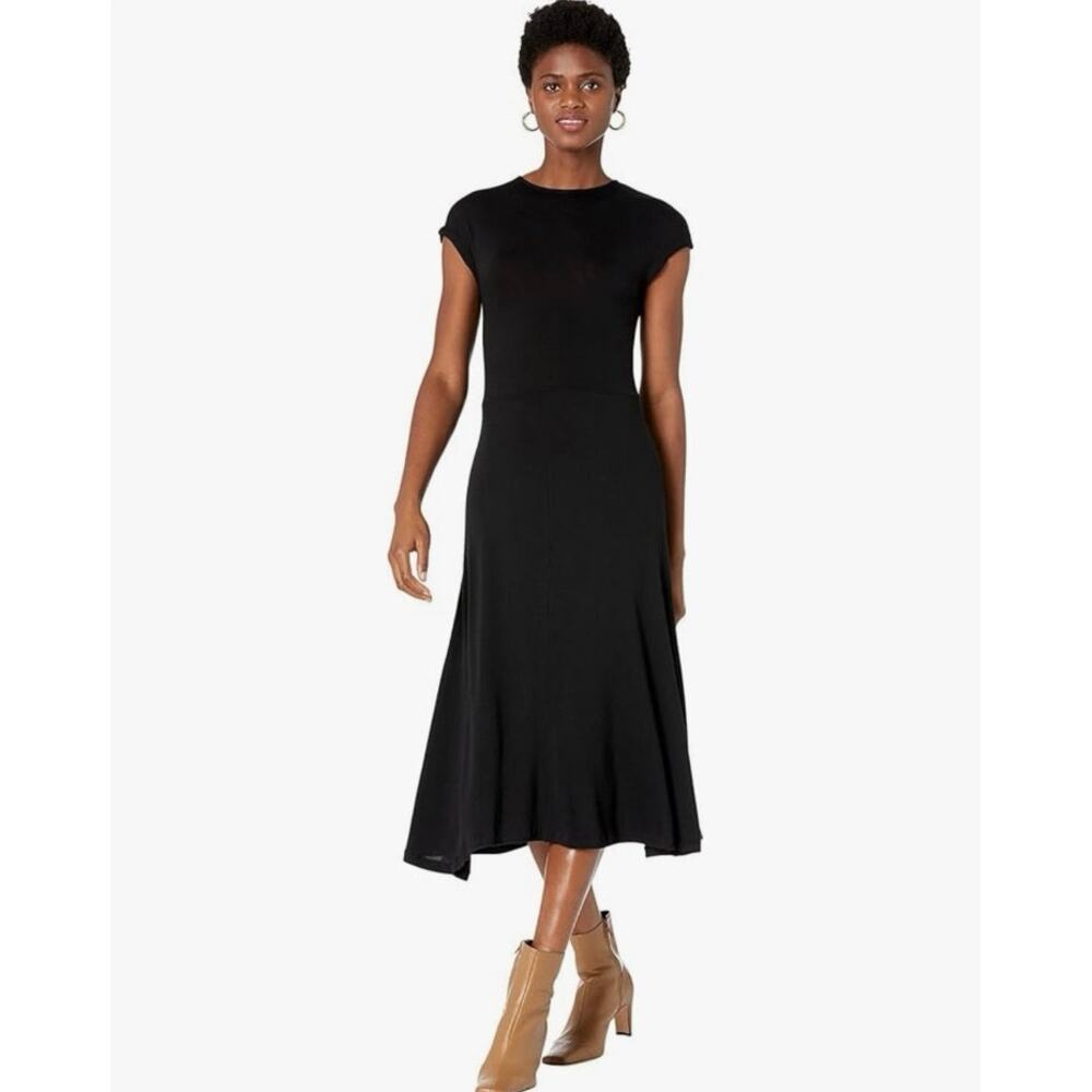 Women’s Vince Cap Sleeve Dress in Black SZ XS